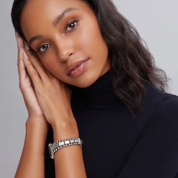 Lagos Stainless Steel Smart Caviar Apple Watch Band - Picture 2 of 8